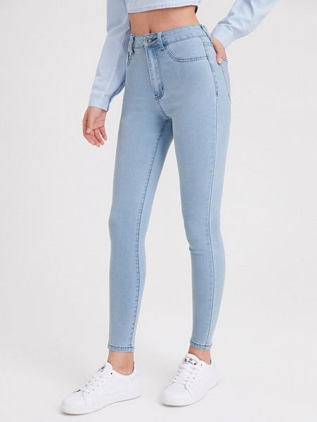 light wash slight stretch skinny jeans n2cs#, Blue 
light wash slight stretch skinny jeans n2cs#, Blue