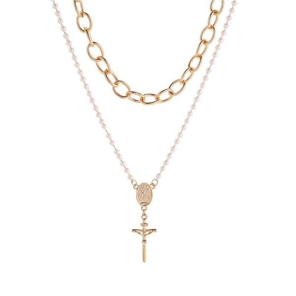 pendant necklaces 1 set jesus cross necklace baroque clavicle chain neck hanging, Silver
pendant necklaces 1 set jesus cross necklace baroque clavicle chain neck hanging, Silver