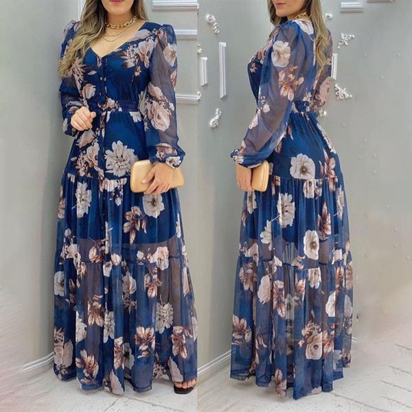 casual dresses 2021 summer floral print v-neck chiffon maxi dress loose long sleeve lantern beach wear style vestidos, Black;gray
casual dresses 2021 summer floral print v-neck chiffon maxi dress loose long sleeve lantern beach wear style vestidos, Black;gray