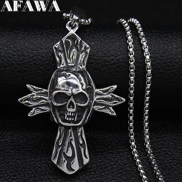 pendant necklaces 2021 gothic skull cross stainless steel big necklace men silver color statement jewelry cadenas para hombre n19137
pendant necklaces 2021 gothic skull cross stainless steel big necklace men silver color statement jewelry cadenas para hombre n19137