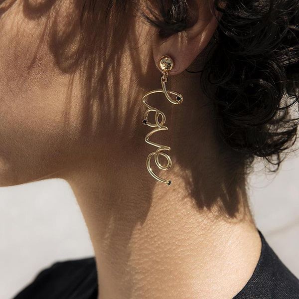 unique design gold silver color love letter big stud earrings for women boho metal statement girl party jewelry, Golden;silver
unique design gold silver color love letter big stud earrings for women boho metal statement girl party jewelry, Golden;silver