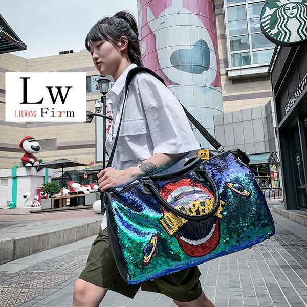 duffel bags style fashion all-match sequins portable sports bag, short-distance travel luggage bag textured fabric high capacity
duffel bags style fashion all-match sequins portable sports bag, short-distance travel luggage bag textured fabric high capacity