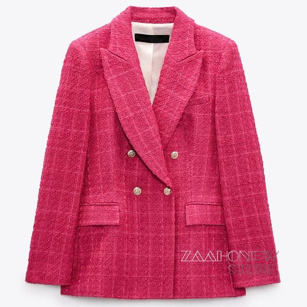 women's suits & blazers zaaho spring autumn women fashion casual tweed blazer vintage office jacket double breasted coat female, White;black
women's suits & blazers zaaho spring autumn women fashion casual tweed blazer vintage office jacket double breasted coat female, White;black