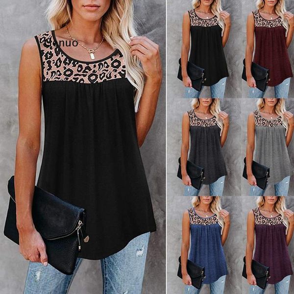 women's t-shirt leopard print loose round neck sleeveless summer breathable a-shaped casual outdoor ladies 2021, White
women's t-shirt leopard print loose round neck sleeveless summer breathable a-shaped casual outdoor ladies 2021, White