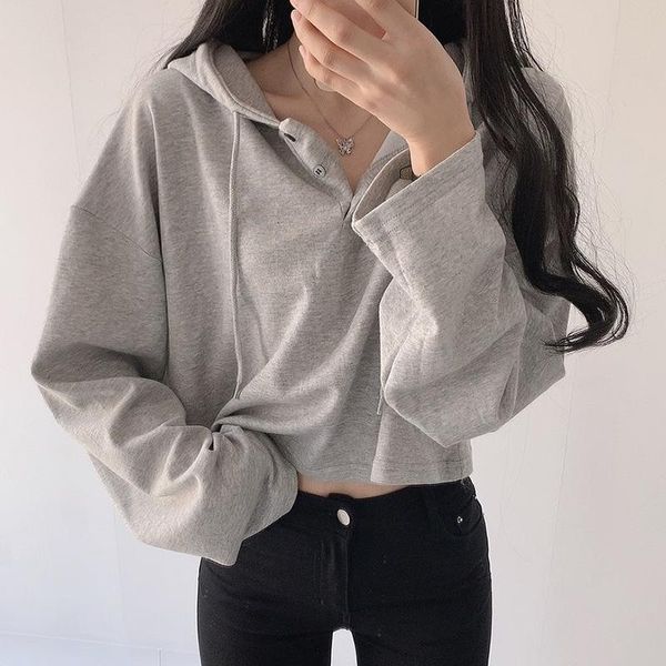 women's hoodies & sweatshirts nclagen women long sleeve loose casual basic hooded crop sweatshirt streetwear kpop girl black gray pullo
women's hoodies & sweatshirts nclagen women long sleeve loose casual basic hooded crop sweatshirt streetwear kpop girl black gray pullo