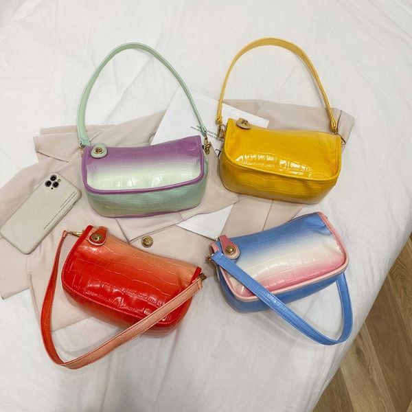 fashion women gradient color underarm shoulder bag vintage lady small handbag purse alligator pattern pu leather handle bags
fashion women gradient color underarm shoulder bag vintage lady small handbag purse alligator pattern pu leather handle bags