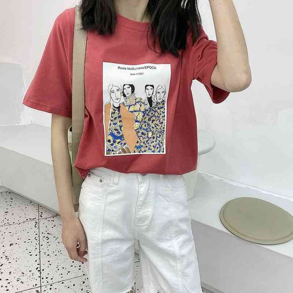women's t-shirt summer t shirt short sleeve cartoon print casual white t-shirts fashion cotton for tees 08lm
women's t-shirt summer t shirt short sleeve cartoon print casual white t-shirts fashion cotton for tees 08lm