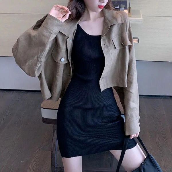 casual dresses dress women knitting solid colors female summer camisole skinny simple o-neck inside all-match mini basic trendy leisure stre, Black;gray
casual dresses dress women knitting solid colors female summer camisole skinny simple o-neck inside all-match mini basic trendy leisure stre, Black;gray