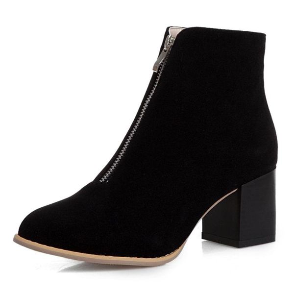 boots dilalula 2021 34-50 flock square heels autumn women shoes zip up leisure elegant woman female, Black
boots dilalula 2021 34-50 flock square heels autumn women shoes zip up leisure elegant woman female, Black