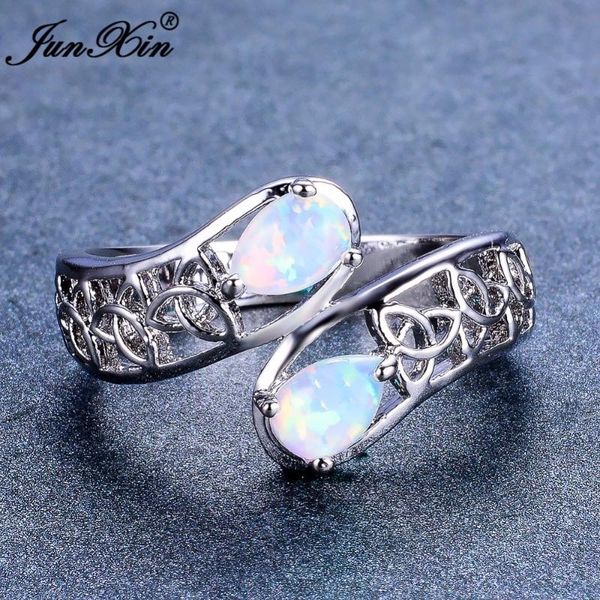 wedding rings junxin female women unique finger ring fashion white blue fire opal stone vintage gold filled jewelry, Slivery;golden
wedding rings junxin female women unique finger ring fashion white blue fire opal stone vintage gold filled jewelry, Slivery;golden