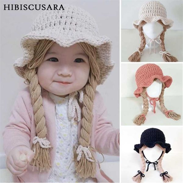 1-5 yrs girls hat kids hand knitted caps with braids children autumn winter fashion wigs hat plaits wig bonnet po accessories 211214, Yellow
1-5 yrs girls hat kids hand knitted caps with braids children autumn winter fashion wigs hat plaits wig bonnet po accessories 211214, Yellow