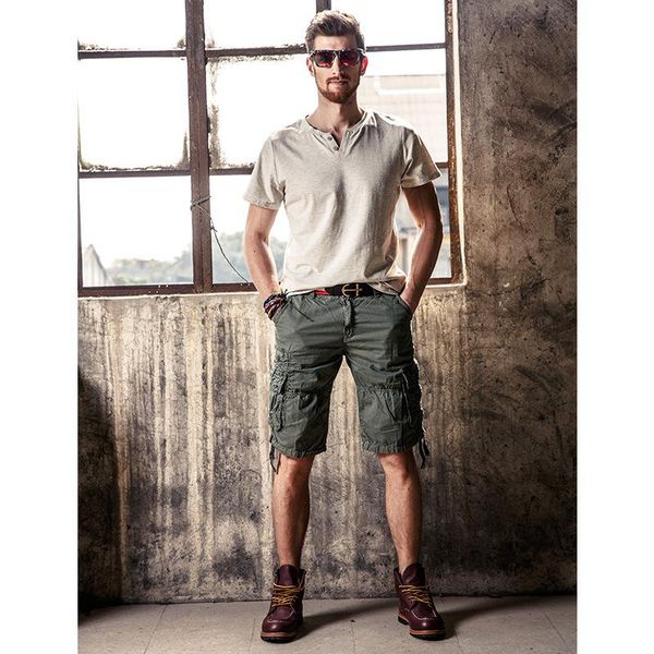 summer casual loose cotton bermuda excellent quality multi pockets military cargo shorts men's, White;black
summer casual loose cotton bermuda excellent quality multi pockets military cargo shorts men's, White;black
