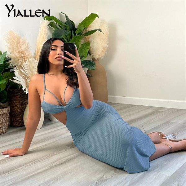 yiallen women hollow out low chest v neck rib knit solid long dress casual streetwear office lady wild basic dresses, Black;gray
yiallen women hollow out low chest v neck rib knit solid long dress casual streetwear office lady wild basic dresses, Black;gray