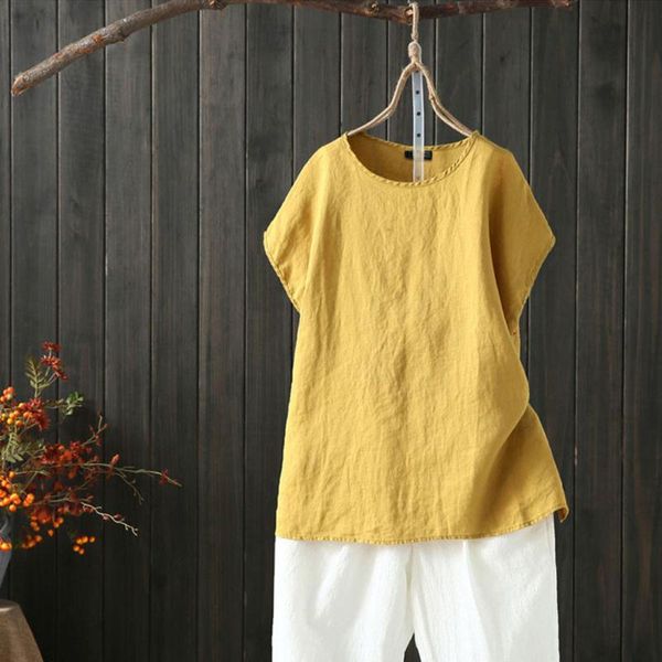 women's blouses & shirts blouse womens casual loose linen plus size solid short sleeve o-neck tanic shirt dames ladies kleding, White
women's blouses & shirts blouse womens casual loose linen plus size solid short sleeve o-neck tanic shirt dames ladies kleding, White
