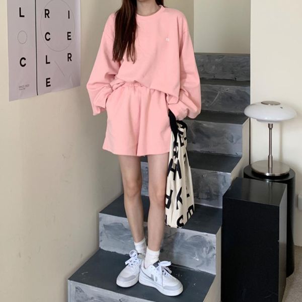 women's tracksuits bornladies 2021 spring summer loose solid color two piece set o-neck sweatshirts and shorts outfits, Gray
women's tracksuits bornladies 2021 spring summer loose solid color two piece set o-neck sweatshirts and shorts outfits, Gray