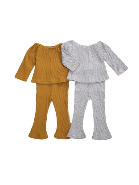 clothing sets toddler long sleeve round neck elastic waist trousers ribbed clothes set, White
clothing sets toddler long sleeve round neck elastic waist trousers ribbed clothes set, White