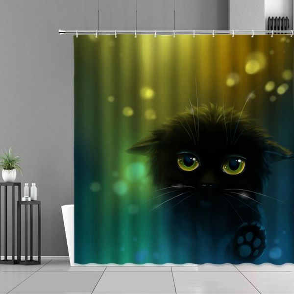cartoon creative black cat lllustration shower curtain bath decor bathtub screens door curtains polyester waterproof with hook
cartoon creative black cat lllustration shower curtain bath decor bathtub screens door curtains polyester waterproof with hook