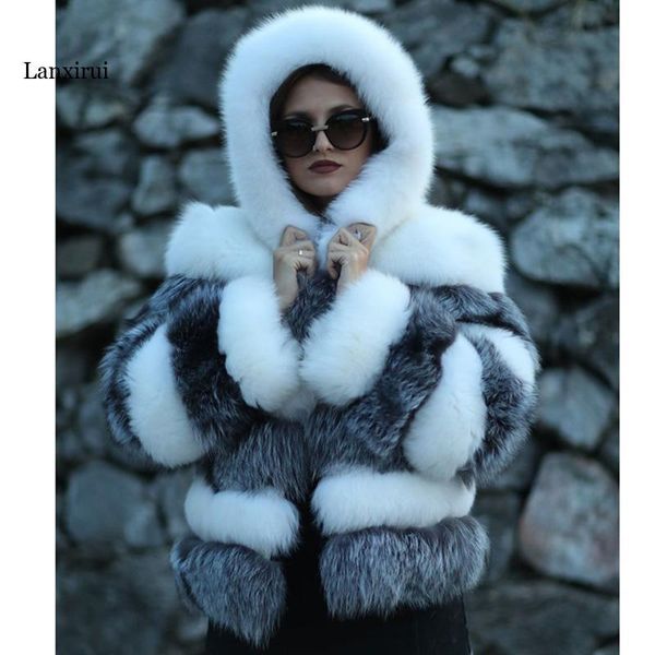 women's leather & faux women short eco-friendly fur coats with hood luxury woman winter fashion whole skin coat jacket, Black
women's leather & faux women short eco-friendly fur coats with hood luxury woman winter fashion whole skin coat jacket, Black