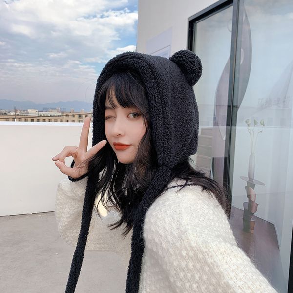 autumn and winter korean style sweet cute fluffy ball cap winter warm student lace-up earmuffs hat no. 6, Blue;gray
autumn and winter korean style sweet cute fluffy ball cap winter warm student lace-up earmuffs hat no. 6, Blue;gray