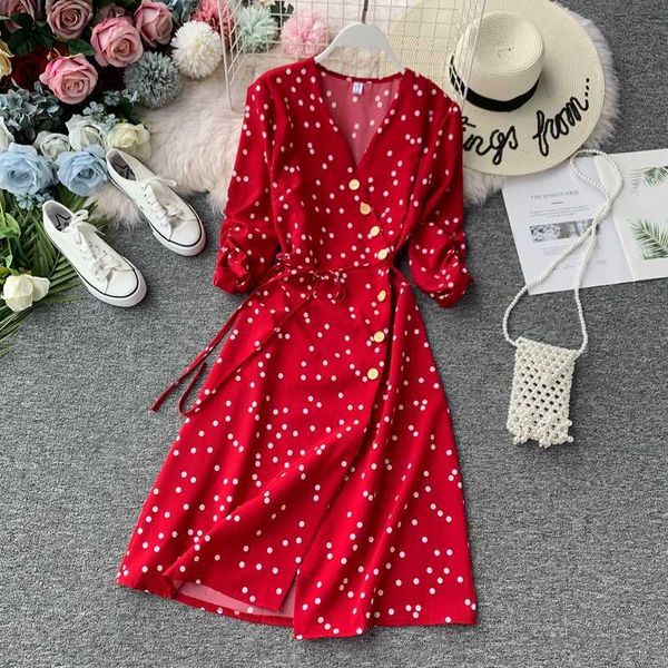 summer dress women v-neck a-line beach long polka dot chiffon green vestidos verano mujer red party frocks for women 210625, Black;gray
summer dress women v-neck a-line beach long polka dot chiffon green vestidos verano mujer red party frocks for women 210625, Black;gray