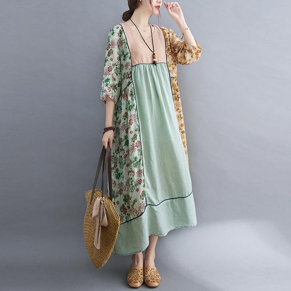 casual dresses superaen 2021 retro print plus size loose waist long v-neck a line woman dress, Black;gray
casual dresses superaen 2021 retro print plus size loose waist long v-neck a line woman dress, Black;gray