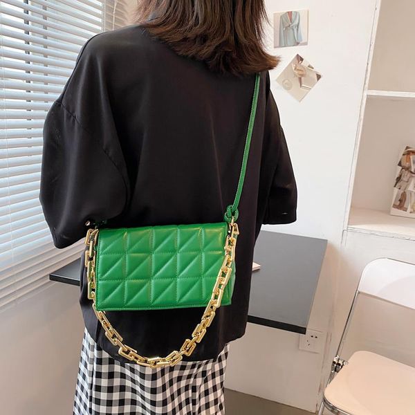 evening bags quilting pu leather crossbody bag for women 2021 summer travel trends baguette shoulder purses and handbags thick chain green
evening bags quilting pu leather crossbody bag for women 2021 summer travel trends baguette shoulder purses and handbags thick chain green