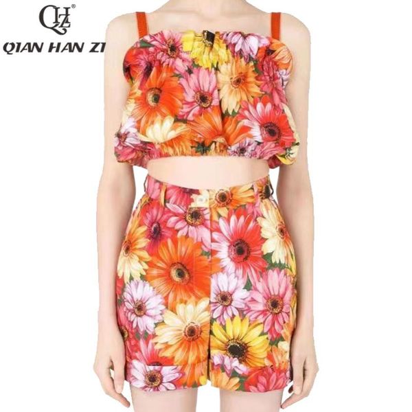 women's tracksuits qian han zi high-end custom fashion summer cotton two piece set spaghetti strap short print shorts suit, Gray
women's tracksuits qian han zi high-end custom fashion summer cotton two piece set spaghetti strap short print shorts suit, Gray