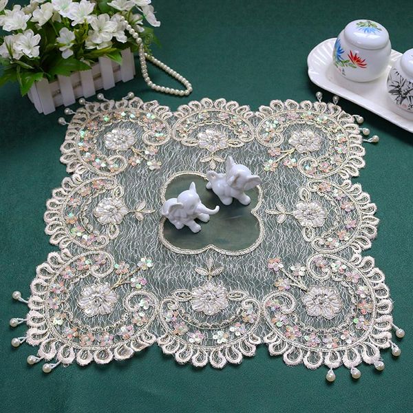 mats & pads european luxury sequin mesh embroidery beaded placemat tablecloth table flag pad balcony coffee cup shining square mat
mats & pads european luxury sequin mesh embroidery beaded placemat tablecloth table flag pad balcony coffee cup shining square mat