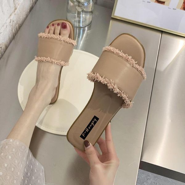 slippers 2021 summer sandals and women flat-bottomed fashion outer wear non-slip one-word tassel, Black
slippers 2021 summer sandals and women flat-bottomed fashion outer wear non-slip one-word tassel, Black