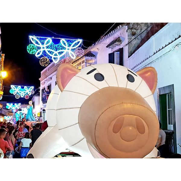 giant lighting pink inflatable pig cartoon model with air blower for shopping mall decorative advertising, event
giant lighting pink inflatable pig cartoon model with air blower for shopping mall decorative advertising, event