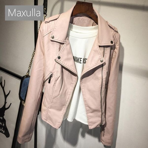 women's leather & faux maxulla women spring autumn black jackets zipper basic coat turn-down collar motor biker clothing
women's leather & faux maxulla women spring autumn black jackets zipper basic coat turn-down collar motor biker clothing