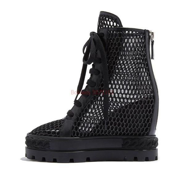 boots summer spring women wedge platform 10cm hidden heel shoes high sneaker casual for woman ankle boot, Black
boots summer spring women wedge platform 10cm hidden heel shoes high sneaker casual for woman ankle boot, Black