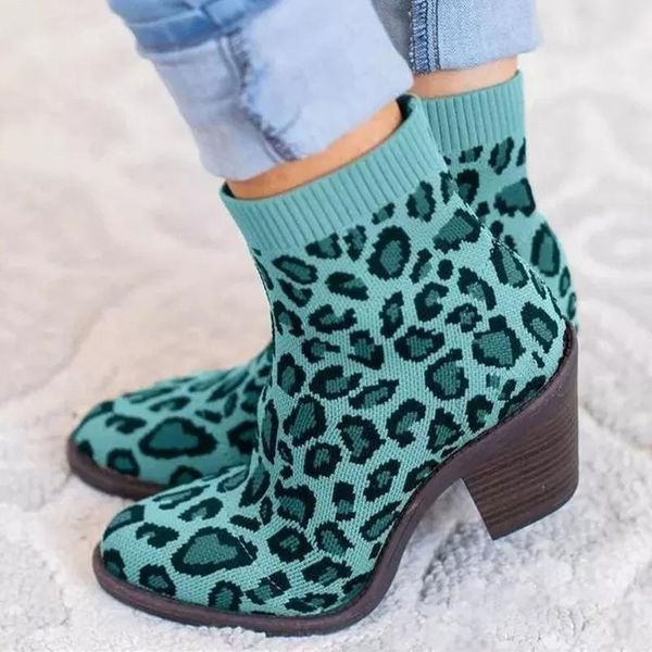 boots 2021 leopard ankle boot knitting woman sock fashion autumn female block chunky heels comfortable ladies short botas, Black
boots 2021 leopard ankle boot knitting woman sock fashion autumn female block chunky heels comfortable ladies short botas, Black
