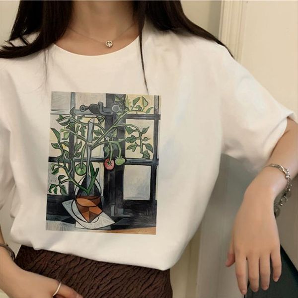 harajuku gustav klimt oil painting womens sweet aesthetics pattern flowers plants print casual art retro loose, White
harajuku gustav klimt oil painting womens sweet aesthetics pattern flowers plants print casual art retro loose, White