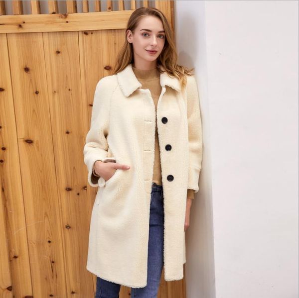 women's fur & faux women fluffy fake lamb jackets short section plush casaco feminino inverno winter round neck coats warm clothes j350, Black
women's fur & faux women fluffy fake lamb jackets short section plush casaco feminino inverno winter round neck coats warm clothes j350, Black