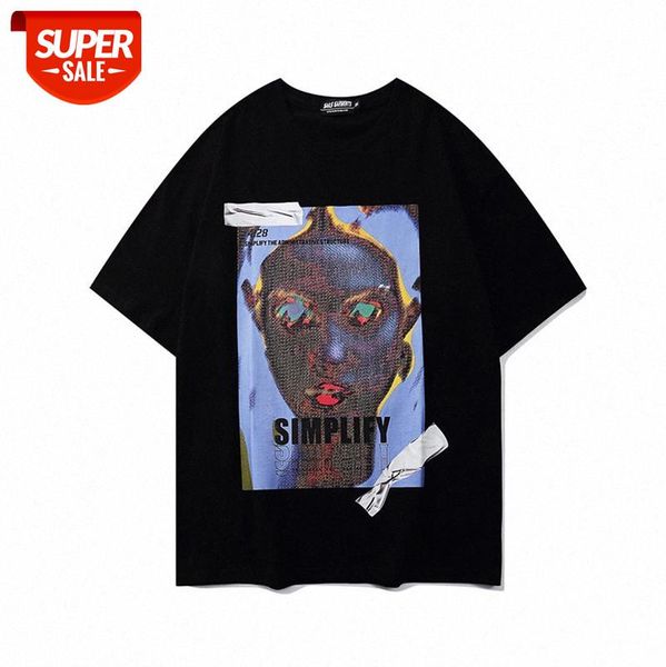 european and american high street simple trendy t-shirt brand loose sci-fi avatar print short-sleeved tee couple men women #nd1a, White;black
european and american high street simple trendy t-shirt brand loose sci-fi avatar print short-sleeved tee couple men women #nd1a, White;black