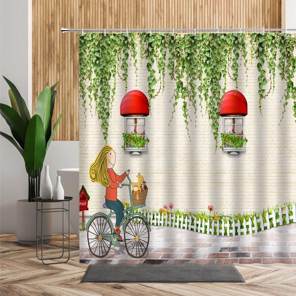 shower curtains rural scenery curtain cycling girl garden background bathroom decoration waterproof bath set with hook polyester
shower curtains rural scenery curtain cycling girl garden background bathroom decoration waterproof bath set with hook polyester