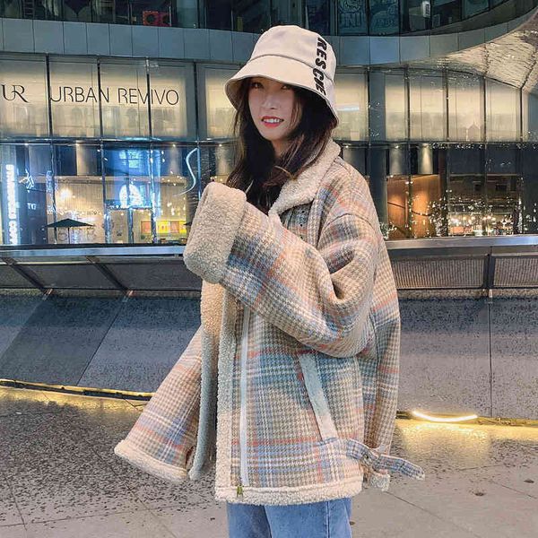 women's jackets lamb wool short off-season down cotton padded jacket women's korean loose autumn and winter qkz3, Black;brown
women's jackets lamb wool short off-season down cotton padded jacket women's korean loose autumn and winter qkz3, Black;brown