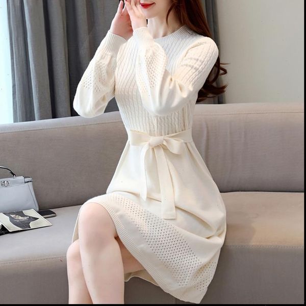 spring autumn a line womens dresses knee length knitted loose bottomed sweater slim elegant vestidos, Black;gray
spring autumn a line womens dresses knee length knitted loose bottomed sweater slim elegant vestidos, Black;gray