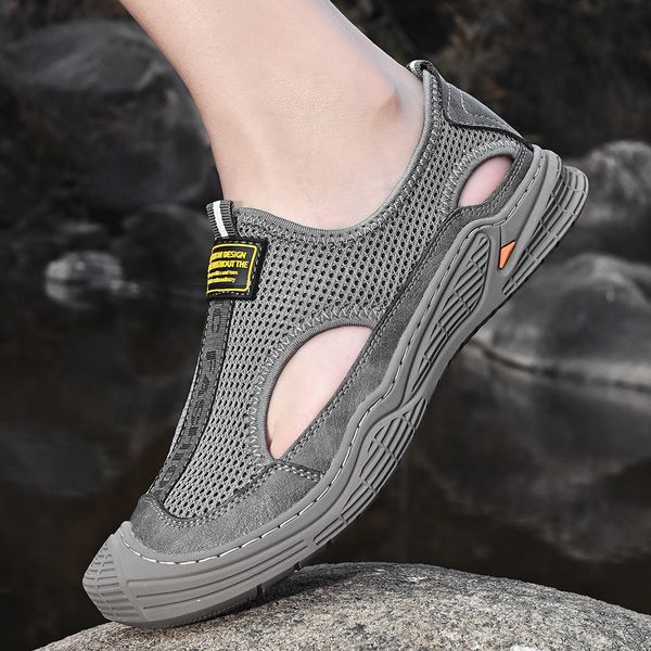 summer mesh sandals men breathable casual sandals non-slip hiking trekking shoes beach shoes fashion outdoor slippers hole shoes, Black
summer mesh sandals men breathable casual sandals non-slip hiking trekking shoes beach shoes fashion outdoor slippers hole shoes, Black