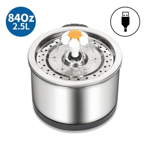 2.5l stainless steel cat water fountain usb pet dog drinking bowl automatic dispenser super quiet drinker feeder filter bowls & feeders
2.5l stainless steel cat water fountain usb pet dog drinking bowl automatic dispenser super quiet drinker feeder filter bowls & feeders