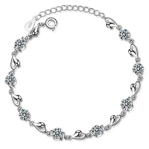 link, chain fashion silver color shiny zircon love heart link bracelet for women lady girls simple sweet party wedding gift jewelry, Black
link, chain fashion silver color shiny zircon love heart link bracelet for women lady girls simple sweet party wedding gift jewelry, Black