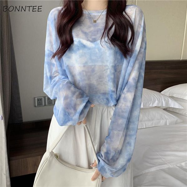 women's t-shirt t-shirts women loose long sleeve tie dye thin summer o-neck leisure all-match sunscreen stylish chic korean style preva, White
women's t-shirt t-shirts women loose long sleeve tie dye thin summer o-neck leisure all-match sunscreen stylish chic korean style preva, White