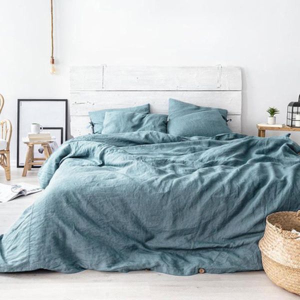 bedding sets japanese simple 4pc bed linen sheet quilt cover pillow case solid blue color set double duvet
bedding sets japanese simple 4pc bed linen sheet quilt cover pillow case solid blue color set double duvet