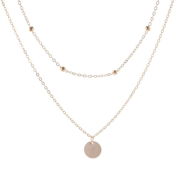 japan and south korea fashion jewelry simple alloy disc multilayer pendant necklace women's short clavicle necklace jewelry, Silver
japan and south korea fashion jewelry simple alloy disc multilayer pendant necklace women's short clavicle necklace jewelry, Silver