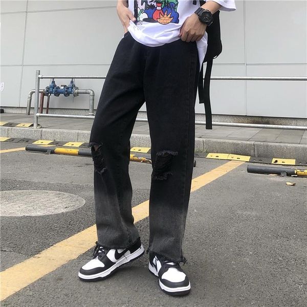 men's jeans sell summer korean style ankle-length straight-leg baggy for men loose student retro, Blue
men's jeans sell summer korean style ankle-length straight-leg baggy for men loose student retro, Blue