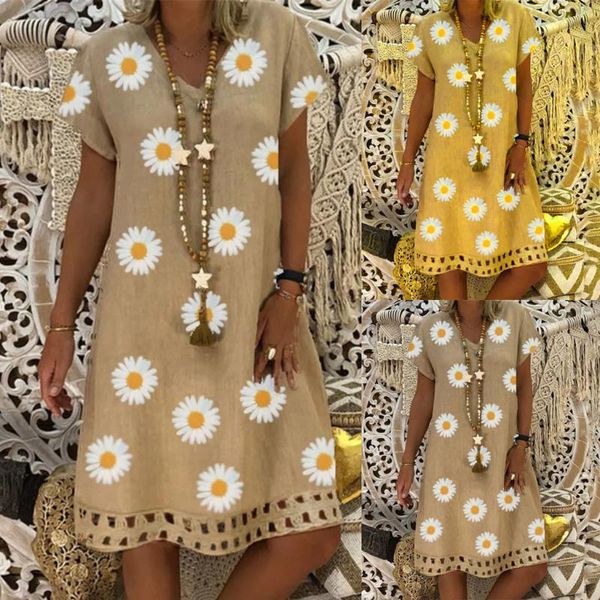 women summer dress casual boho beach dresses womens party floral printed short sleeve vestidos streetwear mini, Black;gray
women summer dress casual boho beach dresses womens party floral printed short sleeve vestidos streetwear mini, Black;gray