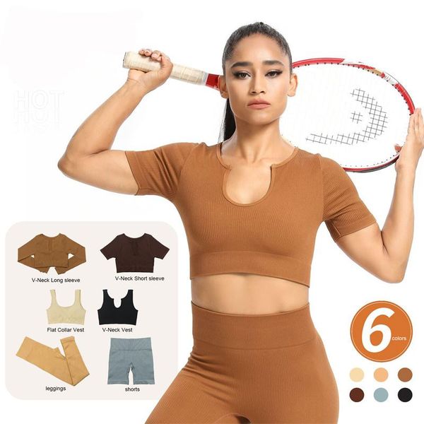 yoga outfit women u-shaped thread long short sleeve seamless knitted 6-piece moisture absorption and sweat wicking sports fitness set
yoga outfit women u-shaped thread long short sleeve seamless knitted 6-piece moisture absorption and sweat wicking sports fitness set