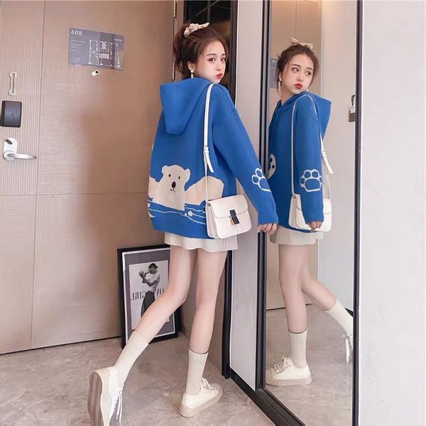 sweaters Hooded Sweater Women Cartoon Loose Autumn Winter Pullover Kawaii Woman Clothes, Blue
sweaters Hooded Sweater Women Cartoon Loose Autumn Winter Pullover Kawaii Woman Clothes, Blue