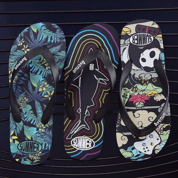 slippers summer men's flip-flops wear-resistant non slip beach outdoor breathable cool sandals panda graffiti couple shoes, Black
slippers summer men's flip-flops wear-resistant non slip beach outdoor breathable cool sandals panda graffiti couple shoes, Black
